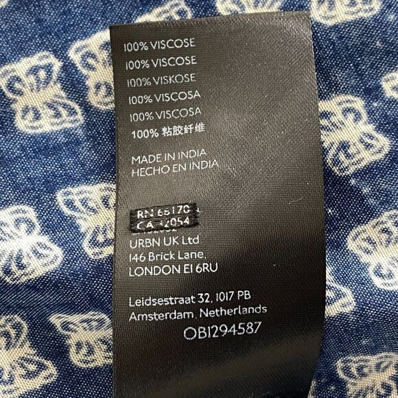 UO Urban Outfitters Butterfly Pattern Mini Tie Waist Wrap Dress Women's Size XS - Picture 6 of 9